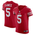 Men s Nike Trey Lance Scarlet San Francisco 49ers Vapor Elite Jersey