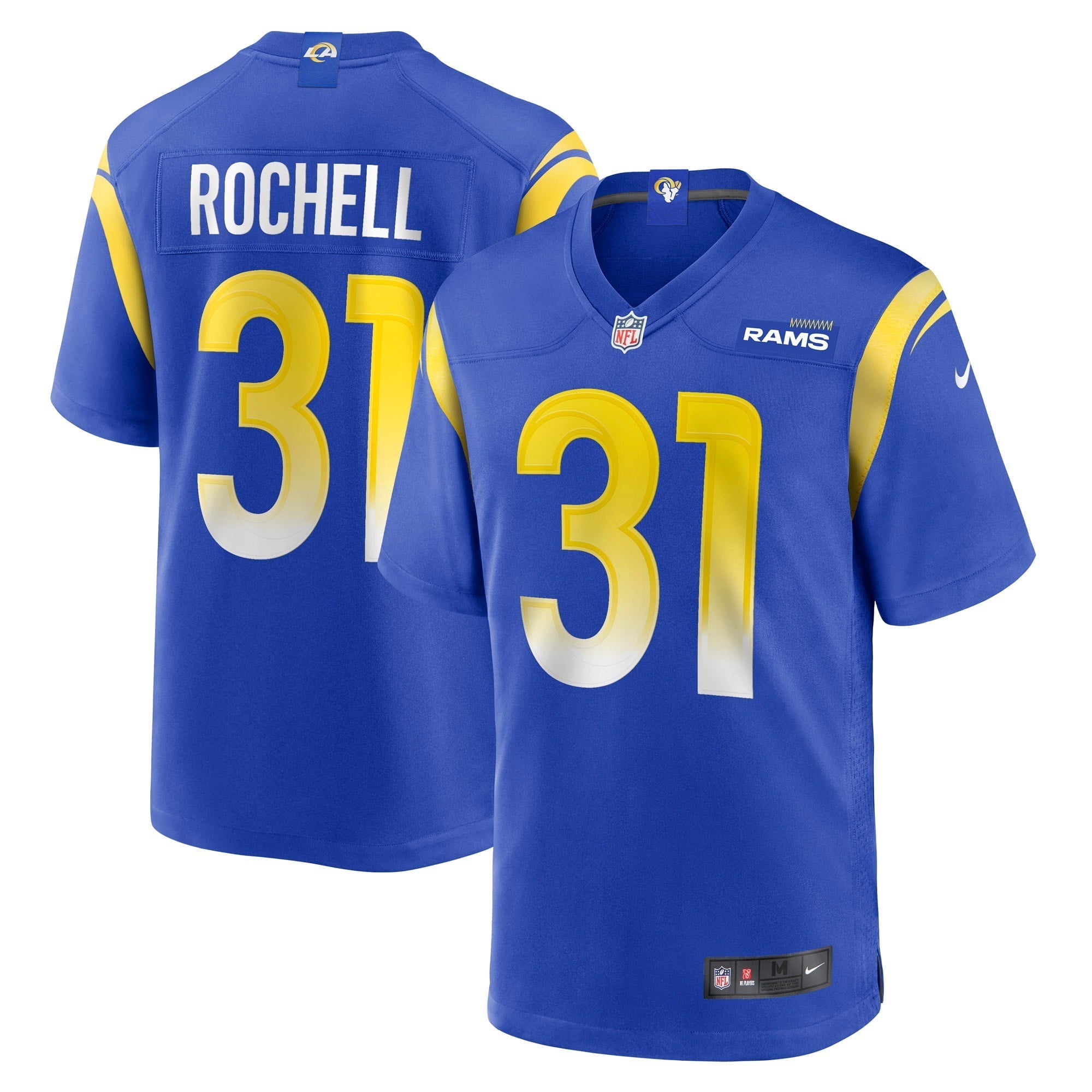 Men s Nike Robert Rochell Royal Los Angeles Rams Game Player Jersey