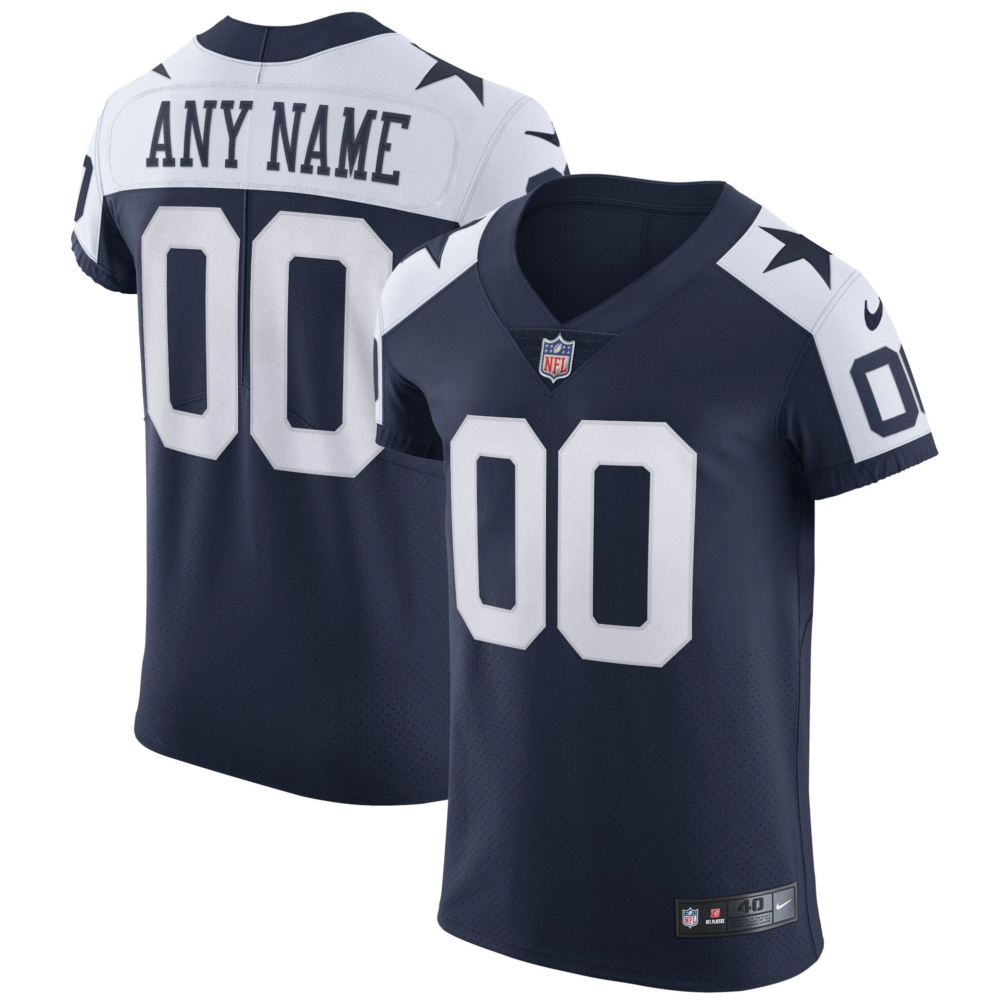 Dallas Cowboys Nike Alternate Vapor Elite Custom Jersey   Navy
