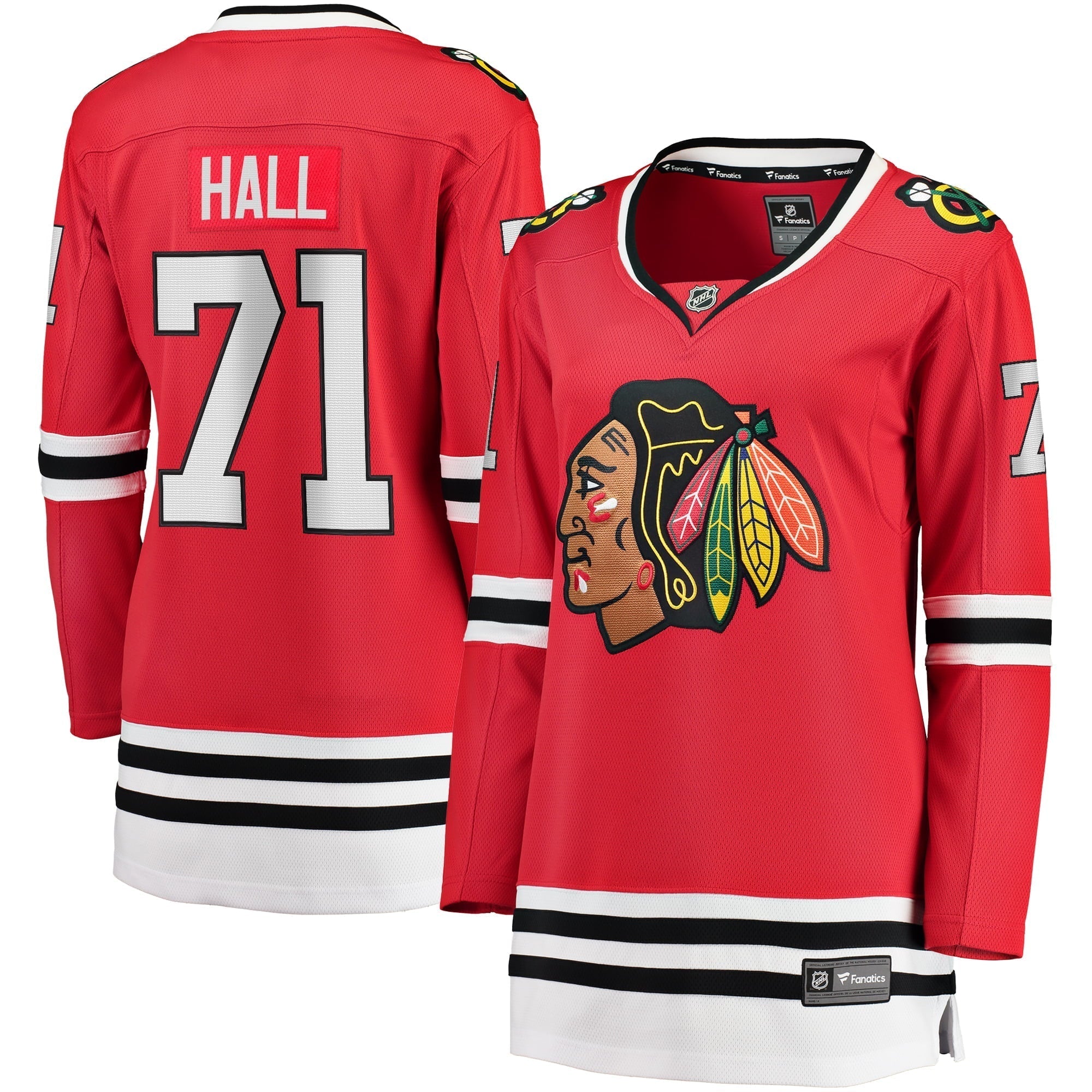 Women's Fanatics Branded Taylor Hall Red Chicago Blackhawks Home Breakaway Player Jersey
