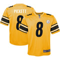 Kenny Pickett Pittsburgh Steelers Nike Youth Inverted Game Jersey   Gold