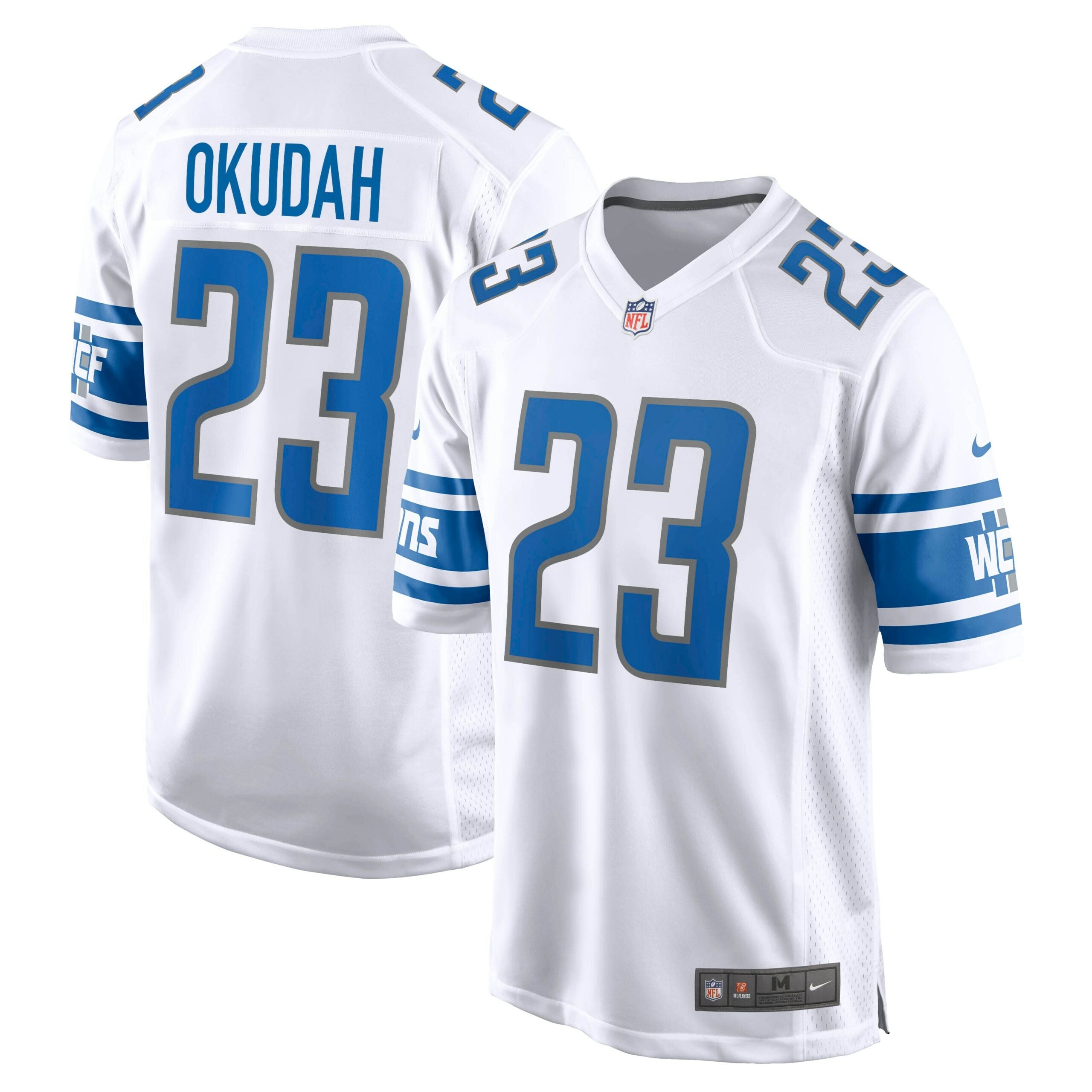 Jeff Okudah Detroit Lions Nike Game Player Jersey   White