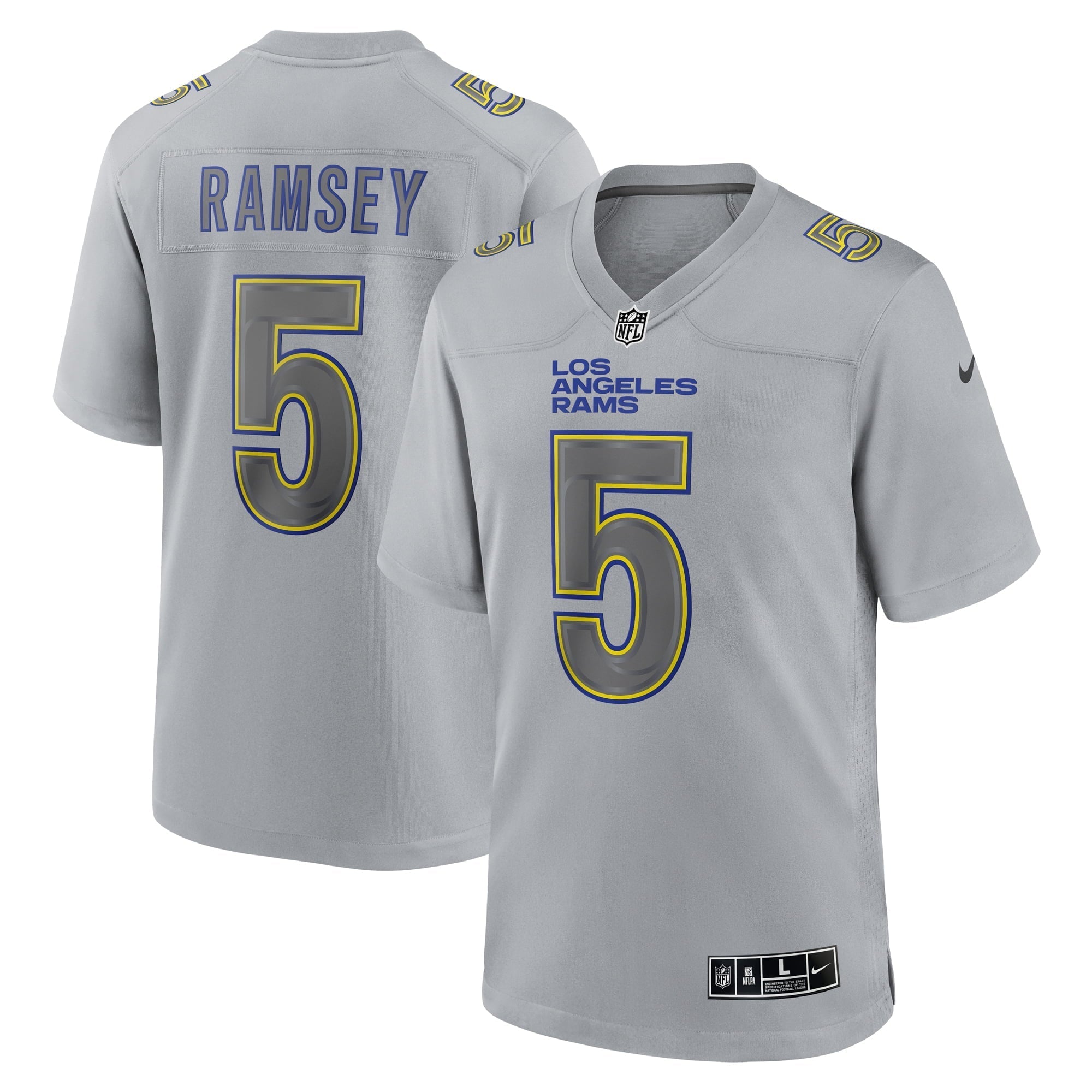 Men s Nike Jalen Ramsey Gray Los Angeles Rams Atmosphere Fashion Game Jersey