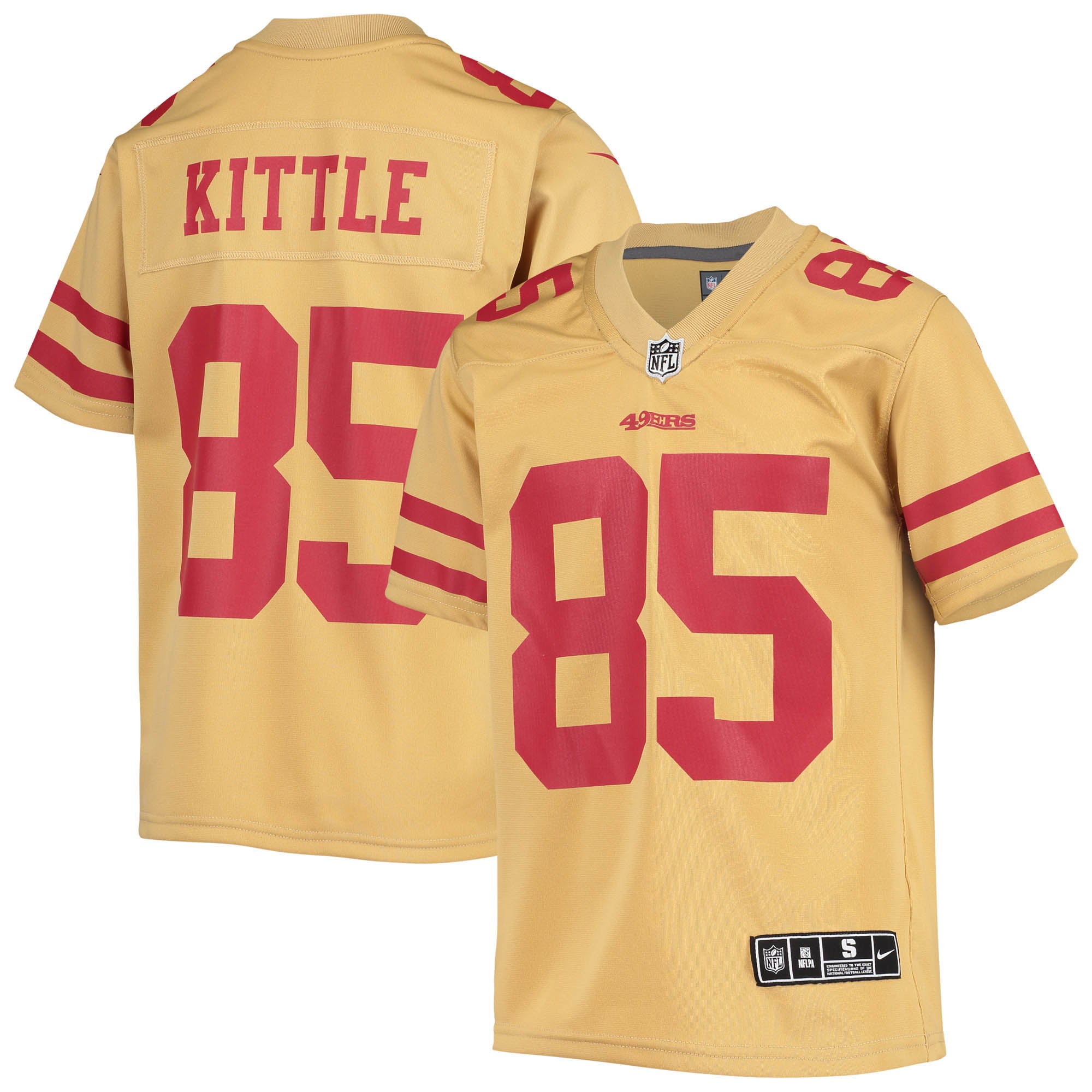George Kittle San Francisco 49ers Nike Youth Inverted Team Game Jersey   Gold