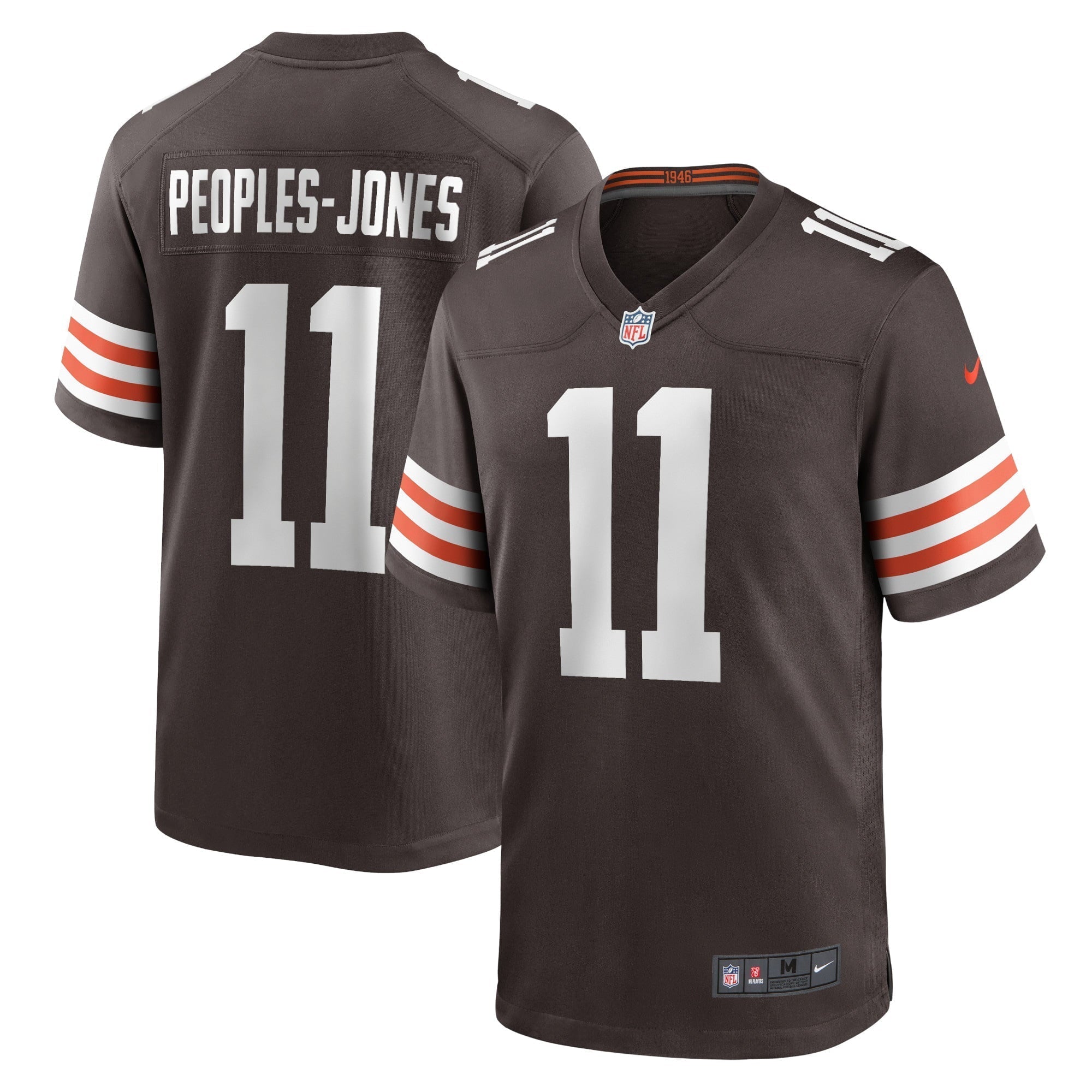 Men s Nike Donovan Peoples-Jones Brown Cleveland Browns Team Game Jersey