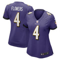 Zay Flowers Baltimore Ravens Nike Women s Team Game Jersey   Purple
