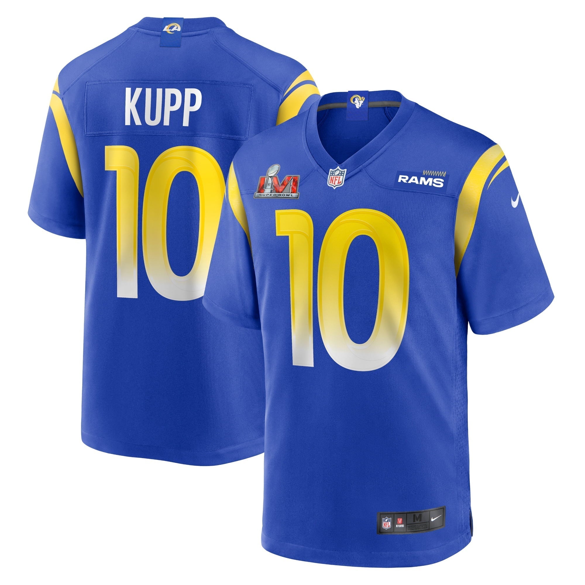 Men s Nike Cooper Kupp Royal Los Angeles Rams Super Bowl LVI Game Patch Jersey