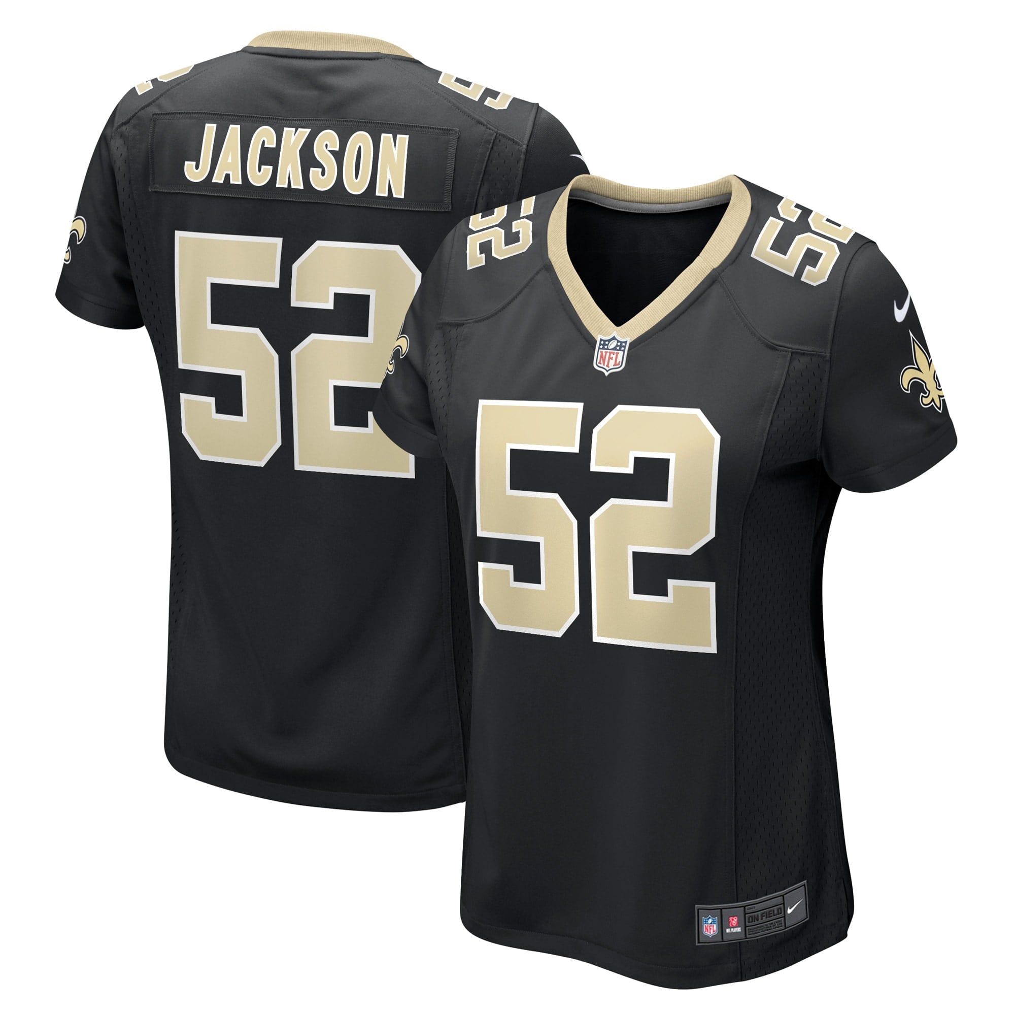 Women s Nike D Marco Jackson Black New Orleans Saints Game Player Jersey