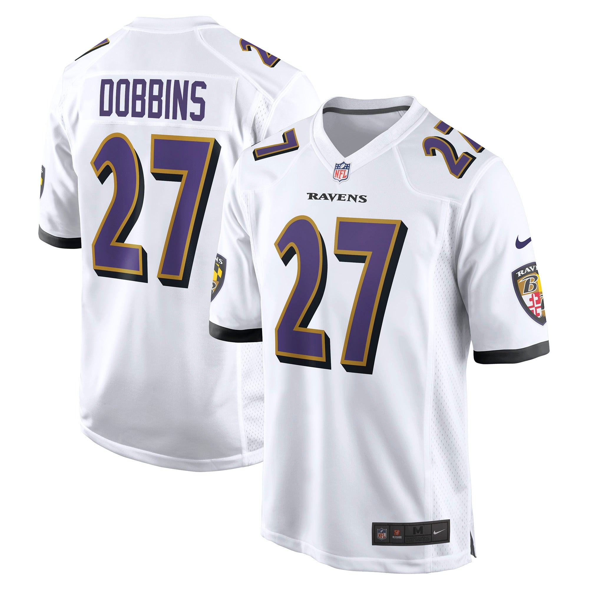 J.K. Dobbins Baltimore Ravens Nike Away Game Player Jersey   White