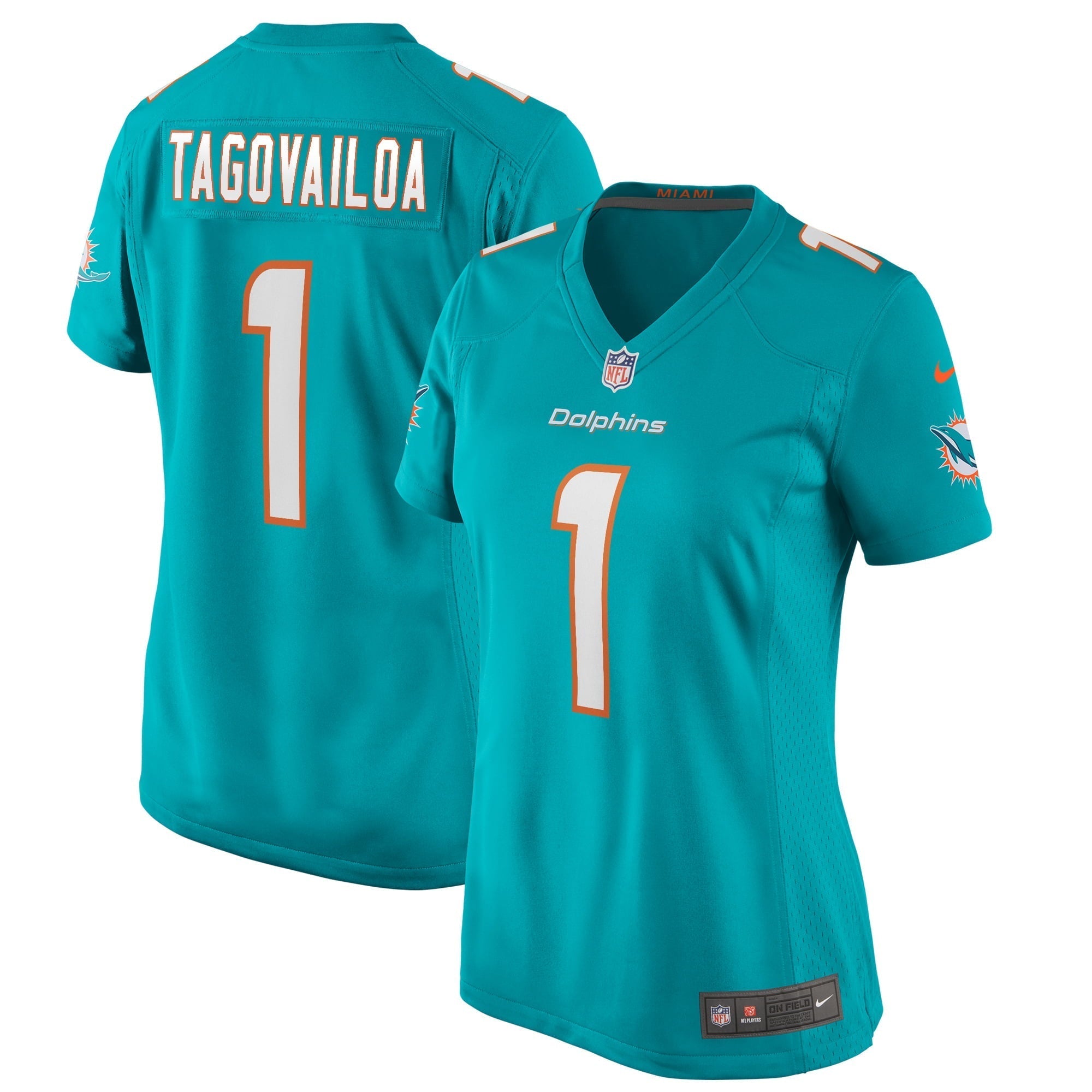 Women s Nike Tua Tagovailoa Aqua Miami Dolphins Game Jersey