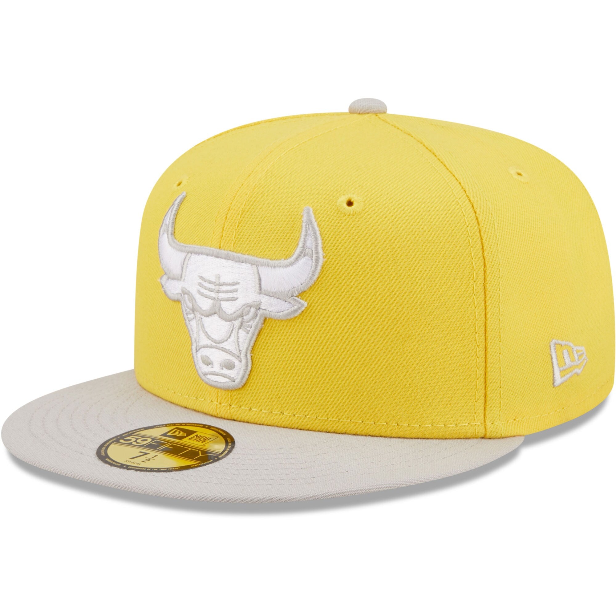 Chicago Bulls New Era Color Pack 59FIFTY Fitted Hat - Yellow/Gray