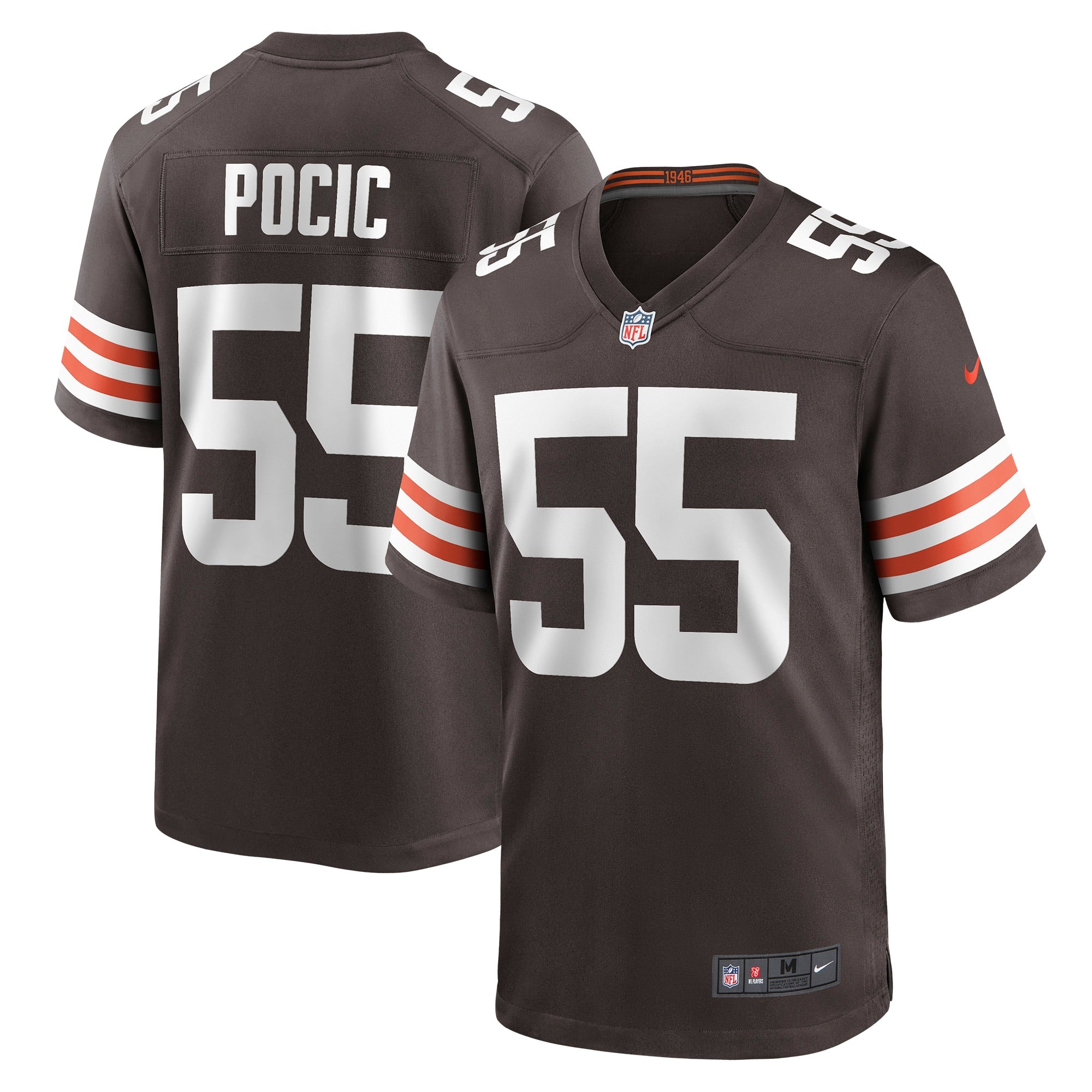 Ethan Pocic Cleveland Browns Nike Game Jersey   Brown