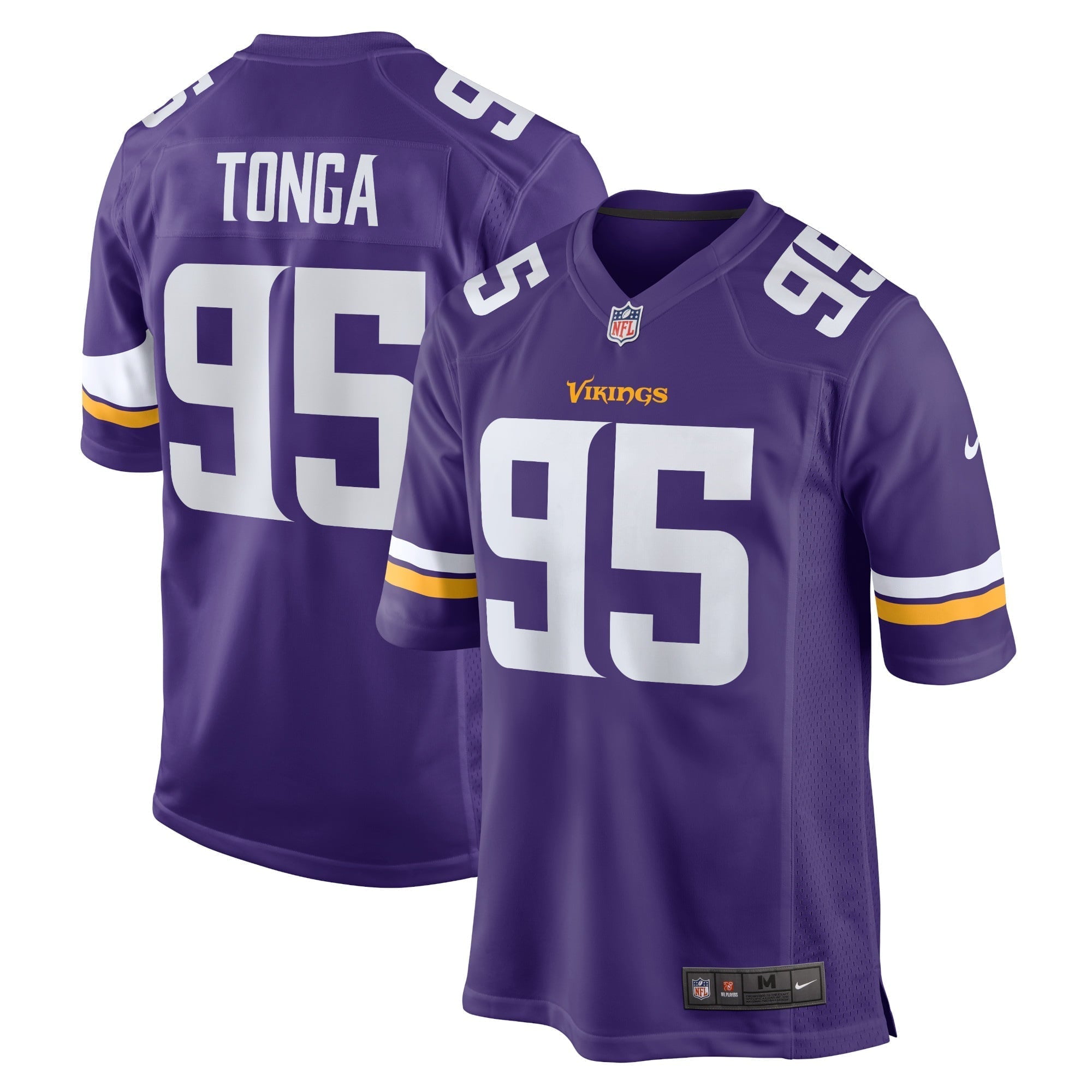 Men s Nike Khyiris Tonga Purple Minnesota Vikings Home Game Player Jersey