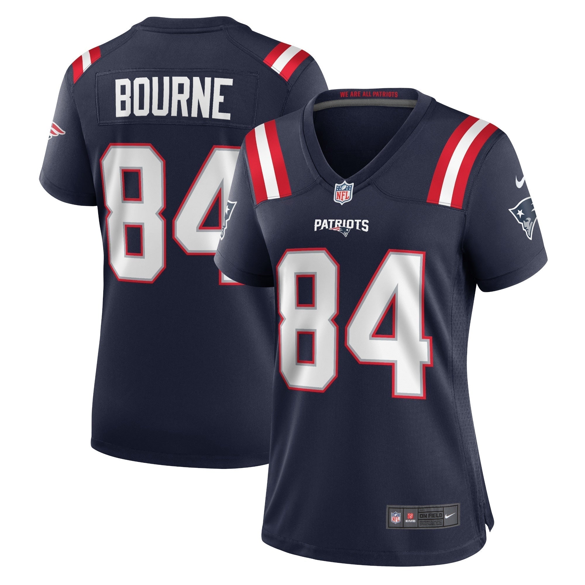Women s Nike Kendrick Bourne Navy New England Patriots Game Jersey