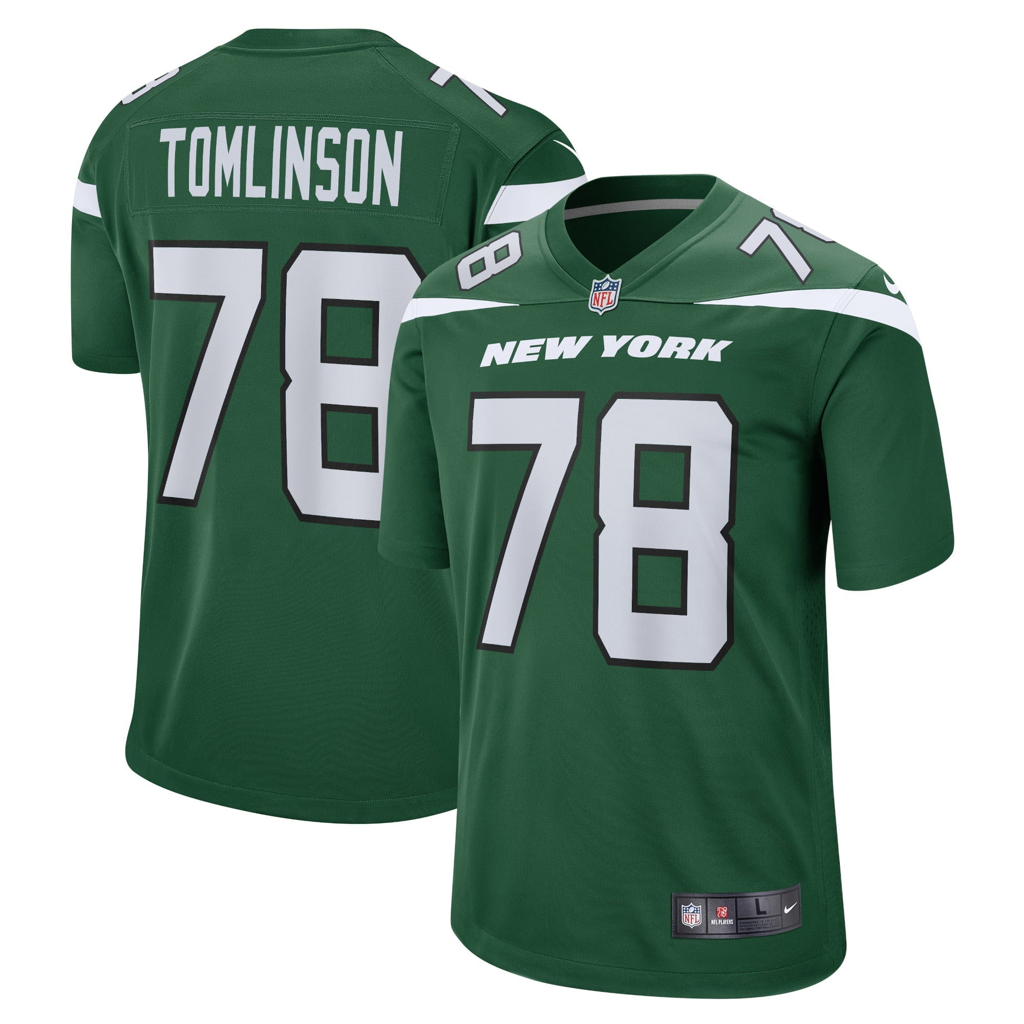 Men s Nike Laken Tomlinson Gotham Green New York Jets Game Jersey