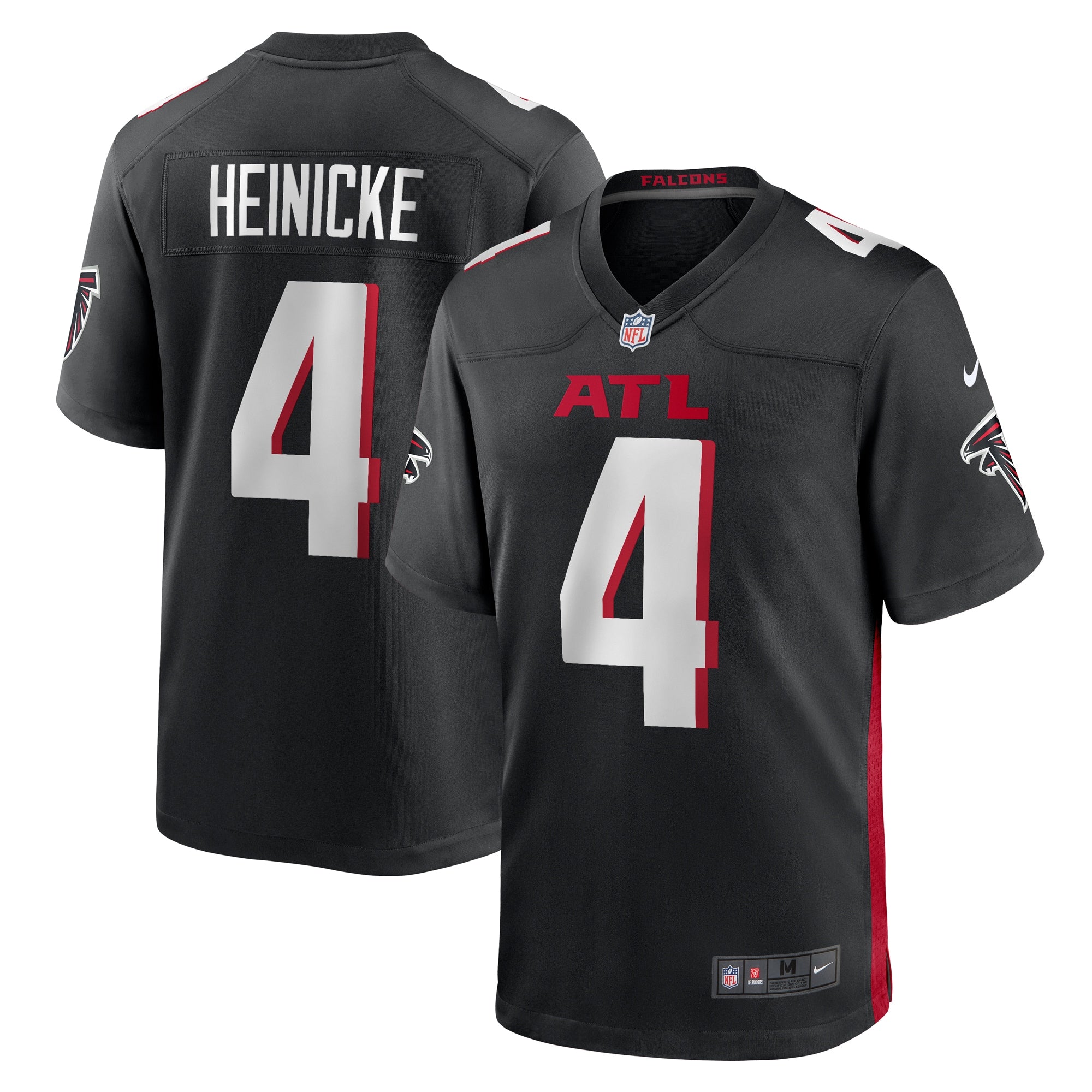 Taylor Heinicke Atlanta Falcons Nike Game Player Jersey   Black
