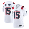 Men s Nike Ezekiel Elliott White New England Patriots Game Player Jersey
