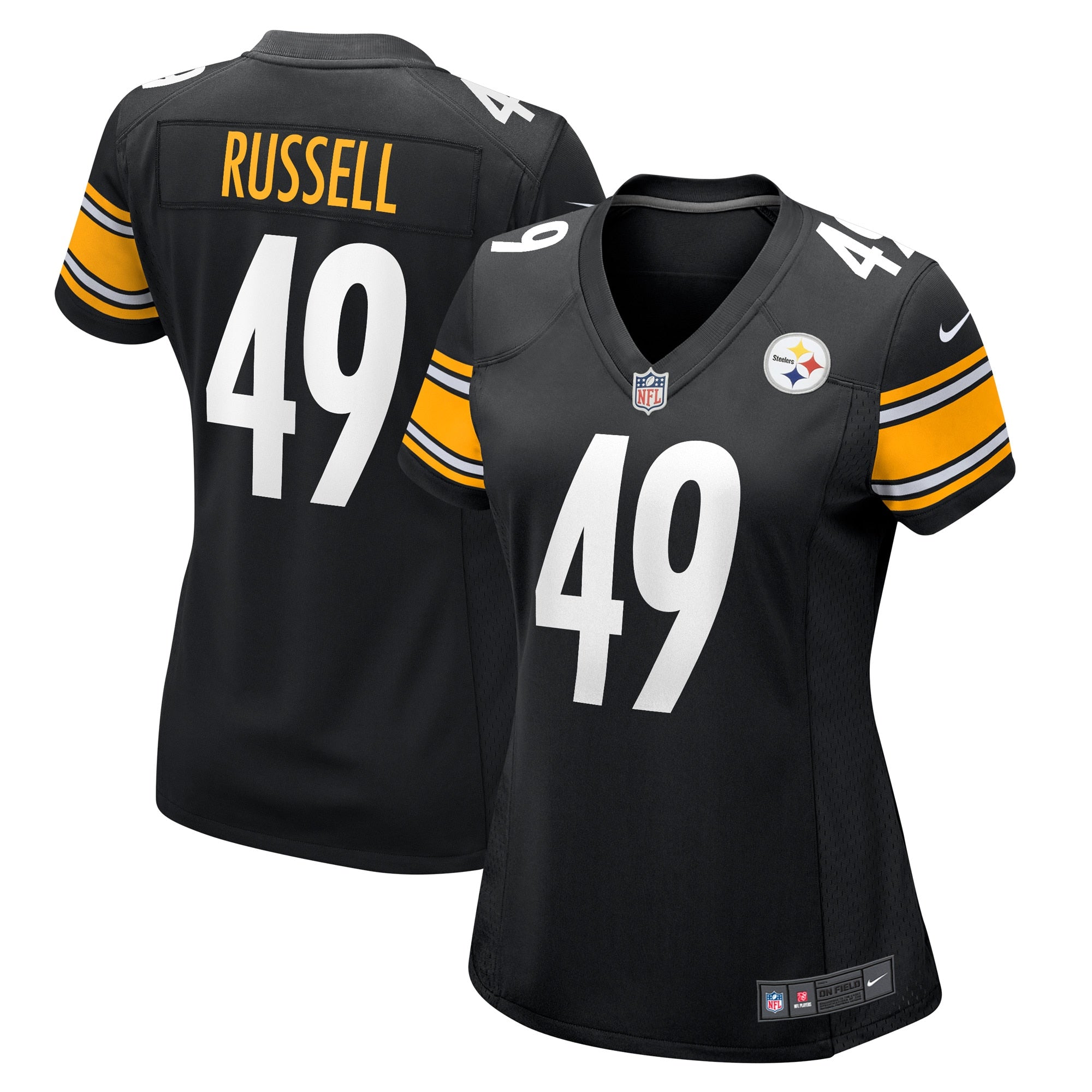 Chapelle Russell Pittsburgh Steelers Nike Women s Game Player Jersey   Black