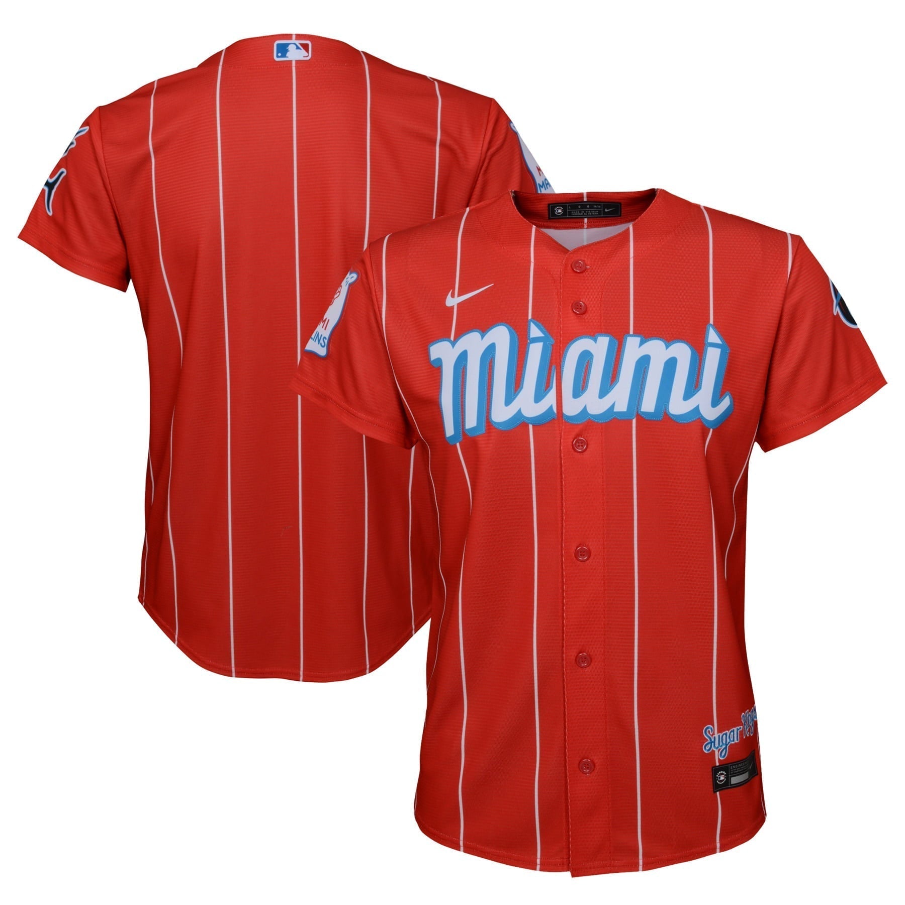 Youth Nike Red Miami Marlins City Connect Replica Jersey