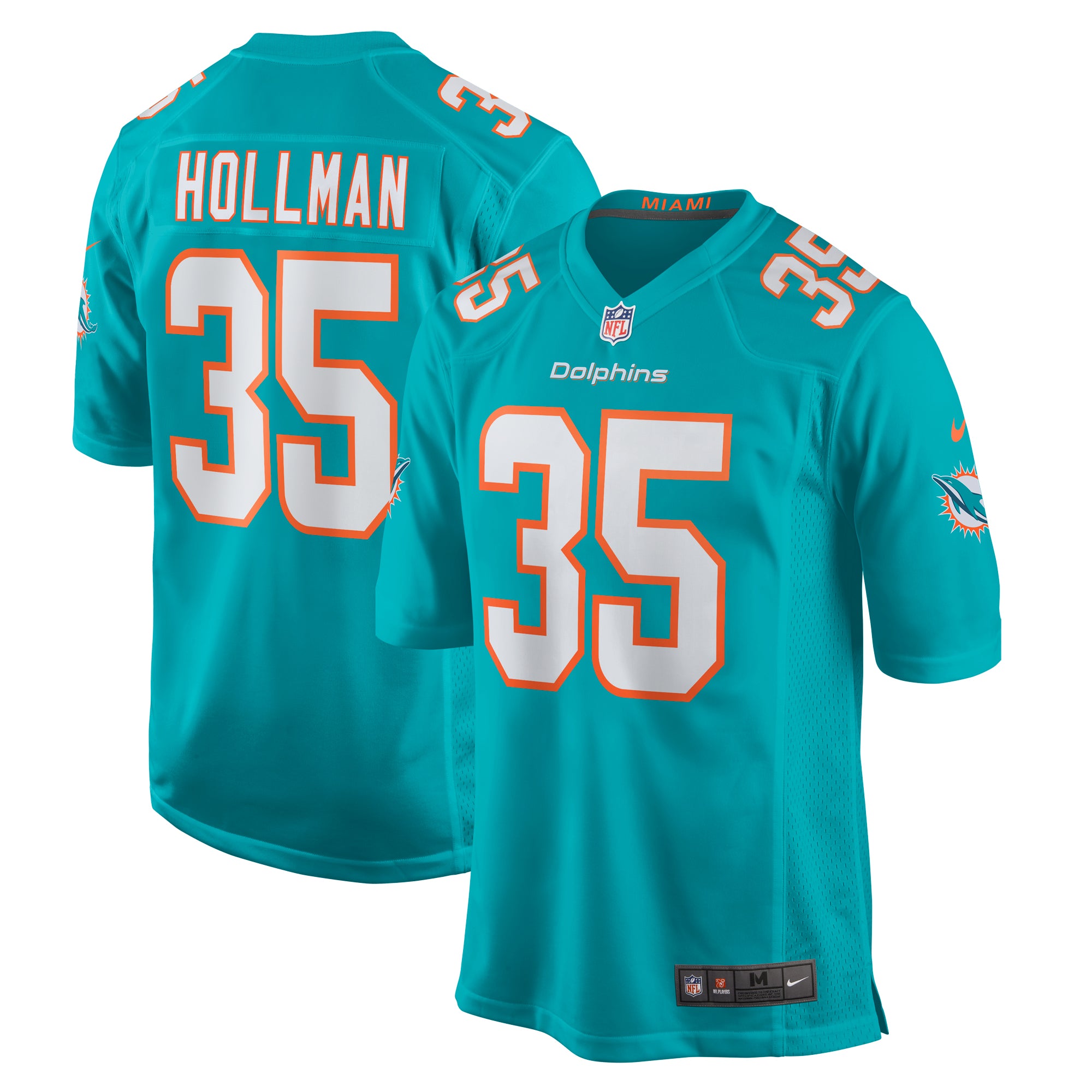 Ka Dar Hollman Miami Dolphins Nike Home Game Player Jersey   Aqua