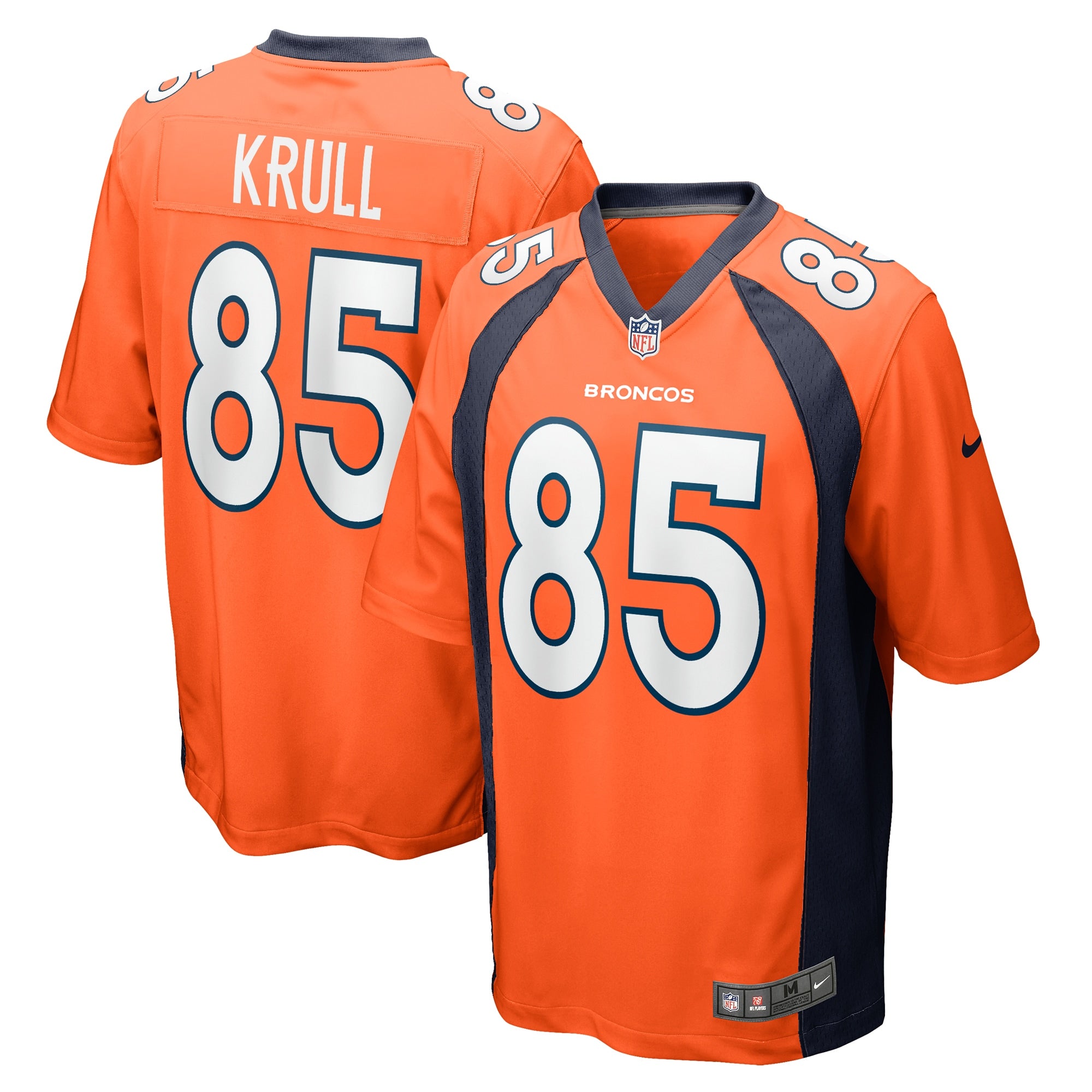 Lucas Krull Denver Broncos Nike Team Game Jersey    Orange