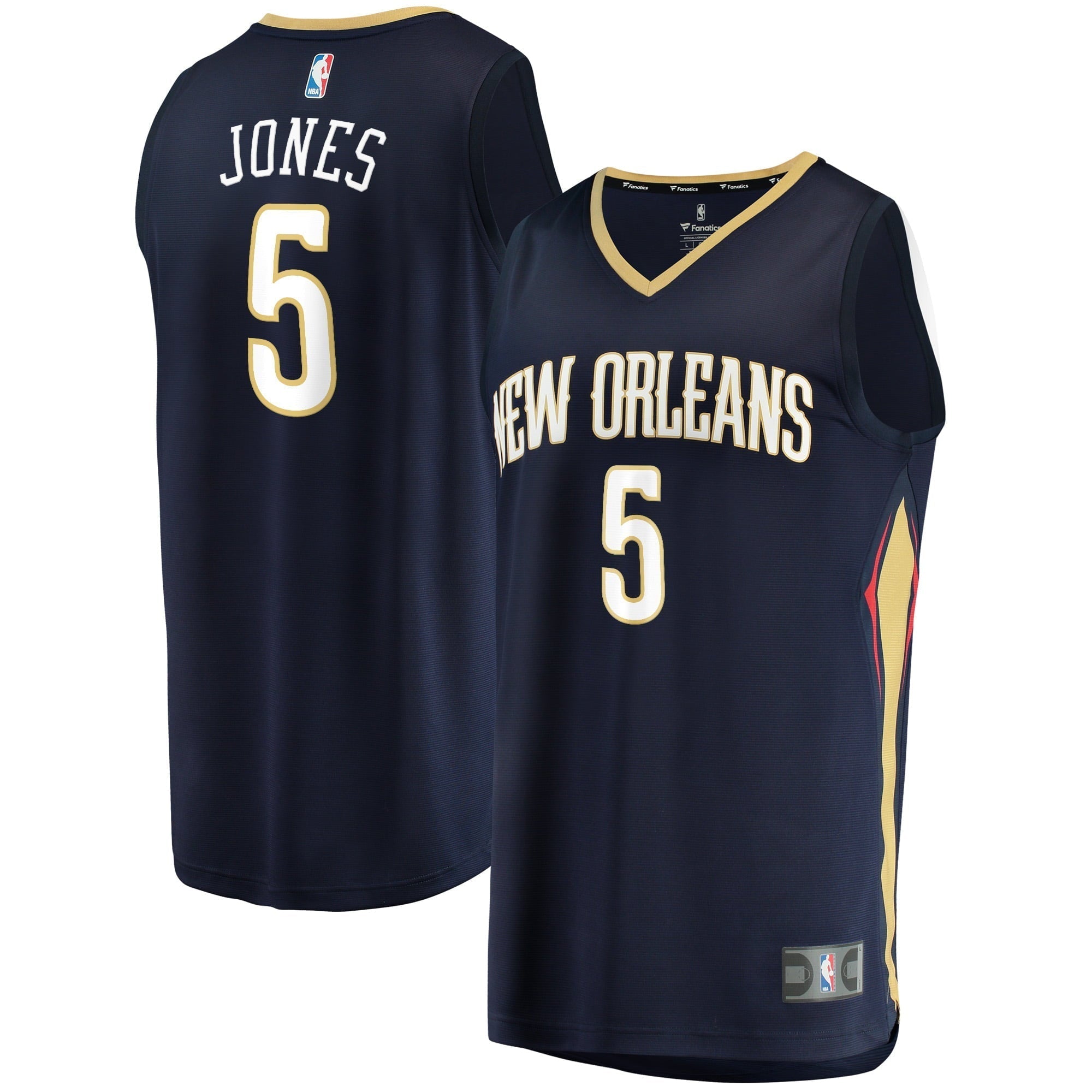 Youth Fanatics Branded Herbert Jones Navy New Orleans Pelicans 2021/22 Fast Break Replica Jersey - Icon Edition