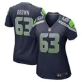 Women s Nike Evan Brown College Navy Seattle Seahawks Game Jersey