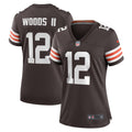 Women s Nike Michael Woods II Brown Cleveland Browns Game Player Jersey
