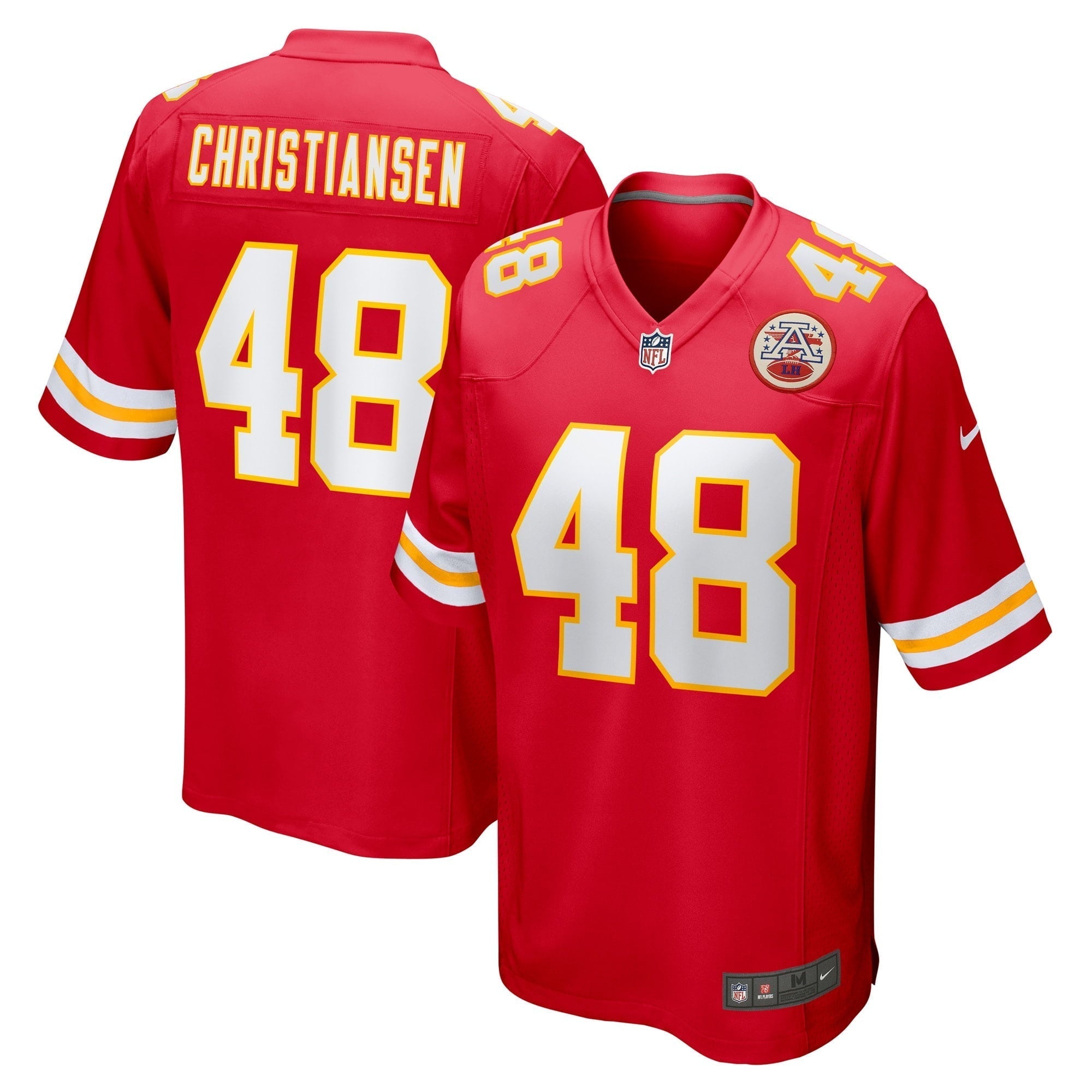 Men s Nike Cole Christiansen Red Kansas City Chiefs Game Player Jersey