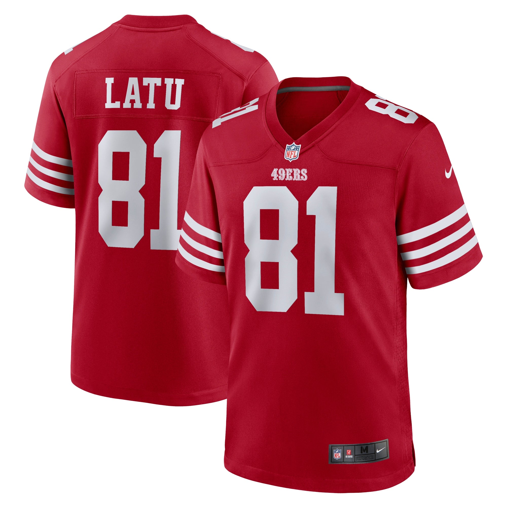 Cameron Latu San Francisco 49ers Nike Team Game Jersey   Scarlet